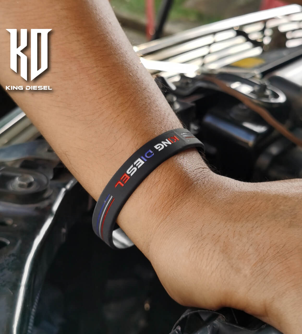 KD Silicone Wristband Black